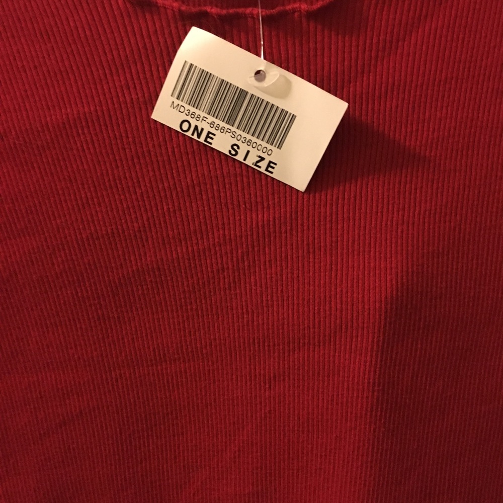 Brandy Melville red ribbed riane top NWT SZ SM - Picture 5 of 5